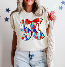 Load image into Gallery viewer, RWB Brushstroke Bow States (all 50 states available) TRANSFER CST MAY