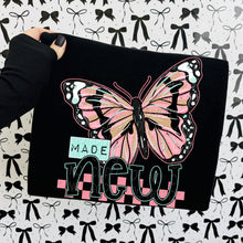 Load image into Gallery viewer, Made New Butterfly Pink Checker TRANSFER DWS FEB 26