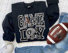 Load image into Gallery viewer, Game Day Team Helmet Faux Embroidery DROPDOWN TRANSFER TGG