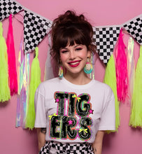 Load image into Gallery viewer, Mascots Pink Star Yellow Bow Stripes TRANSFER CST FEB 26