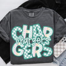 Load image into Gallery viewer, Spring Checkered Faux Embroidery Mascots Dropdown TRANSFER CSD FEB 25