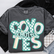 Load image into Gallery viewer, Spring Checkered Faux Embroidery Mascots Dropdown TRANSFER CSD FEB 25