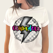 Load image into Gallery viewer, Checkered Bolt Rainbow Mascot DROPDOWN TRANSFER