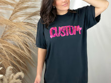 Load image into Gallery viewer, Pretty In Pink Cheery Doodle Letters CUSTOMIZED DTF Transfer