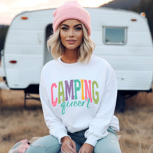 Load image into Gallery viewer, Camping Vibes/Queen/Besties Distressed And Arched Title DROPDOWN TRANSFER SDD APR 26