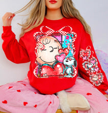 Load image into Gallery viewer, Ch_rlie And Sno_p Square Red Checker Bow Frame SLEEVE OPTION DROPDOWN TRANSFER AGCM DEC 25