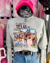 Load image into Gallery viewer, He's Choosin' Texas I Can Tell Brown Bow Rope State Outline TRANSFER AGCM MAR 26