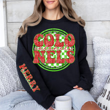 Load image into Gallery viewer, Merry Christmas Red & Green Checkered Circle Mascot Dropdown With Sleeve TRANSFER CAP