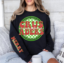 Load image into Gallery viewer, Merry Christmas Red & Green Checkered Circle Mascot Dropdown With Sleeve TRANSFER CAP