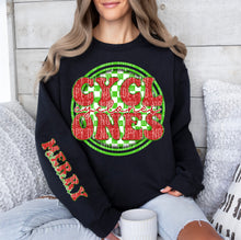 Load image into Gallery viewer, Merry Christmas Red & Green Checkered Circle Mascot Dropdown With Sleeve TRANSFER CAP