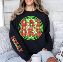 Load image into Gallery viewer, Merry Christmas Red & Green Checkered Circle Mascot Dropdown With Sleeve TRANSFER CAP