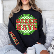 Load image into Gallery viewer, Merry Christmas Red & Green Checkered Circle Mascot Dropdown With Sleeve TRANSFER CAP