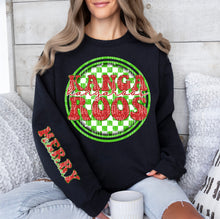 Load image into Gallery viewer, Merry Christmas Red & Green Checkered Circle Mascot Dropdown With Sleeve TRANSFER CAP