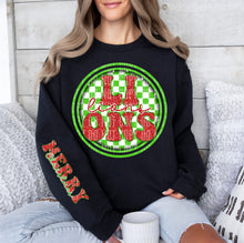 Load image into Gallery viewer, Merry Christmas Red & Green Checkered Circle Mascot Dropdown With Sleeve TRANSFER CAP