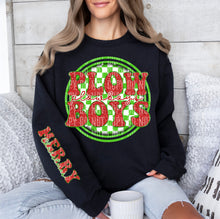 Load image into Gallery viewer, Merry Christmas Red & Green Checkered Circle Mascot Dropdown With Sleeve TRANSFER CAP