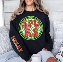 Load image into Gallery viewer, Merry Christmas Red & Green Checkered Circle Mascot Dropdown With Sleeve TRANSFER CAP