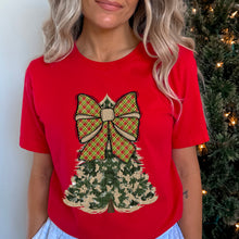 Load image into Gallery viewer, Christmas Tree Plaid Bow TRANSFER SDD