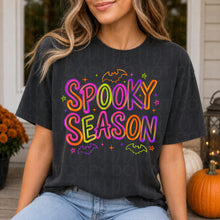 Load image into Gallery viewer, Spooky Season Neon Lights Sketch With Bats TRANSFER UAC JULY 26