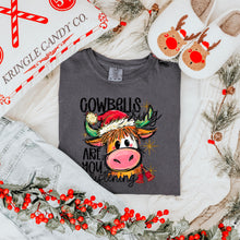 Load image into Gallery viewer, Cowbells Ring Are You Listening Cow In Santa Hat TRANSFER SDD NOV 25