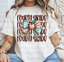 Load image into Gallery viewer, Pink Gold Leopard Bow Stacked B2S Grades DROPDOWN TRANSFER