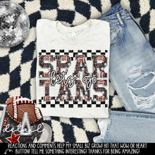 Load image into Gallery viewer, Let’s Go Football Faux Embroidery Checkered Mascots DROPDOWN TRANSFER CAP 24
