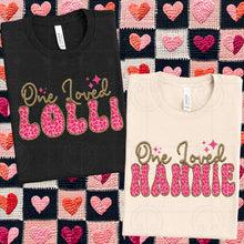 Load image into Gallery viewer, One Loved Pink Gold Leopard Faux Embroidery Titles DROPDOWN TRANSFER HMWK DEC
