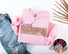 Load image into Gallery viewer, Loved Pink Gold Paintbrush Names DROPDOWN TRANSFER CAP JAN