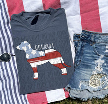 Load image into Gallery viewer, Patriotic Dog Designs White Text SWD MAY DROPDOWN TRANSFER