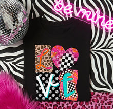 Load image into Gallery viewer, Love Leopard Checker Heart TRANSFER DWD
