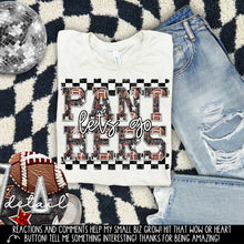 Load image into Gallery viewer, Let’s Go Football Faux Embroidery Checkered Mascots DROPDOWN TRANSFER CAP 24