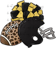 Load image into Gallery viewer, Football Pom Helmet (Add Name) Customized DTF TRANSFER