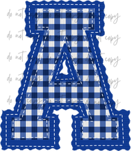 Load image into Gallery viewer, Letterman Stitch Alpha Customized DROPDOWN DTF TRANSFER BIA 26