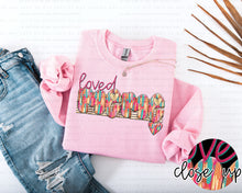Load image into Gallery viewer, Loved Pink Gold Paintbrush Names DROPDOWN TRANSFER CAP JAN