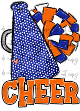 Load image into Gallery viewer, Cheer Megaphone (Add Name) Customized DTF TRANSFER