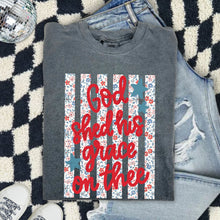 Load image into Gallery viewer, God Shed His Grace Floral Stripes TRANSFER TCC ET MAR 26