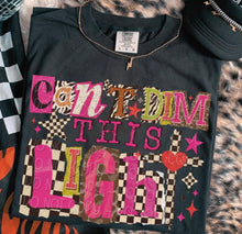 Load image into Gallery viewer, Can’t Dim This Light Leopard Checker Block Letters TRANSFER DWD NOV 25