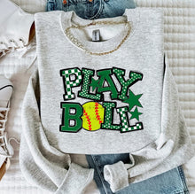 Load image into Gallery viewer, So Sporty Play Ball Softball DROPDOWN TRANSFER BIA