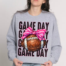 Load image into Gallery viewer, Game Day Stacked Painted Ball Pink Bow Sport Dropdown TRANSFER SDD FEB 26