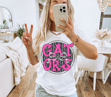 Load image into Gallery viewer, Pink Lace Mascot Bow Dropdown TRANSFER CAP FEB