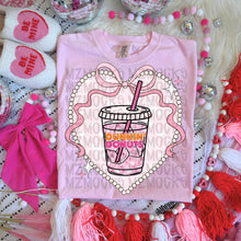 Load image into Gallery viewer, Pink Themed Heart Frame Drinks DROPDOWN TRANSFER MZM JAN 26
