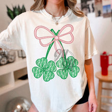 Load image into Gallery viewer, Lace Shamrock Cherries Pink TRANSFER MMD FEB