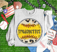 Load image into Gallery viewer, Leopard Softball Background Mascot Dropdown TRANSFER CAP FEB