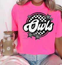 Load image into Gallery viewer, Black White Checkered Retro Star Mascot TRANSFER BIA JAN