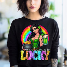 Load image into Gallery viewer, I’m Always Lucky Glitter Lady TRANSFER