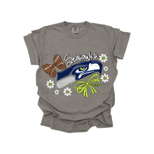 Load image into Gallery viewer, Bow + Flower Football Team DROPDOWN TRANSFER MWG JUNE 25