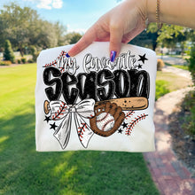 Load image into Gallery viewer, My Favorite Season Baseball Bow Bat Mitt TRANSFER SDD FEB 26