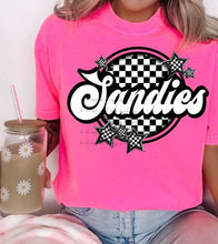 Load image into Gallery viewer, Black White Checkered Retro Star Mascot TRANSFER BIA JAN