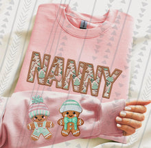 Load image into Gallery viewer, Gingerbread Or Paw Christmas Title Faux Embroidery With Sleeve CUSTOMIZED DTF TRANSFER