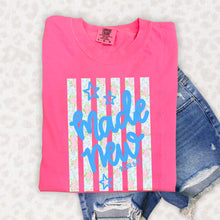 Load image into Gallery viewer, Made New Floral Blue Stripes TRANSFER TCC ET MAR 26