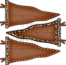 Load image into Gallery viewer, Go Fight Win Triple Leopard Pennant CUSTOMIZED DTF Transfer